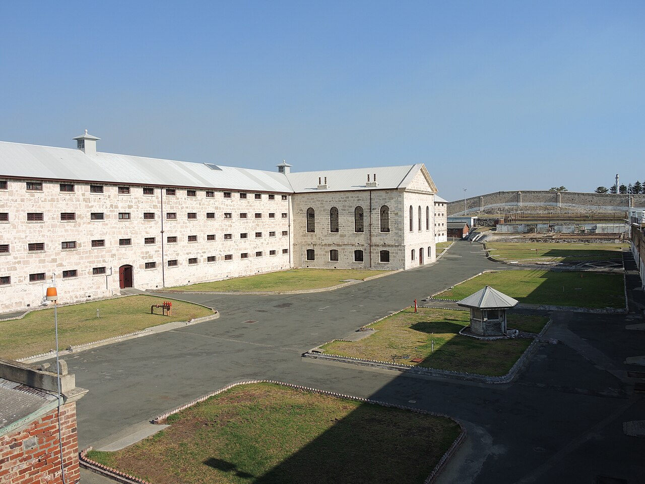 Main Cell Block and grounds viewed from a Fremantle Prison guard tower