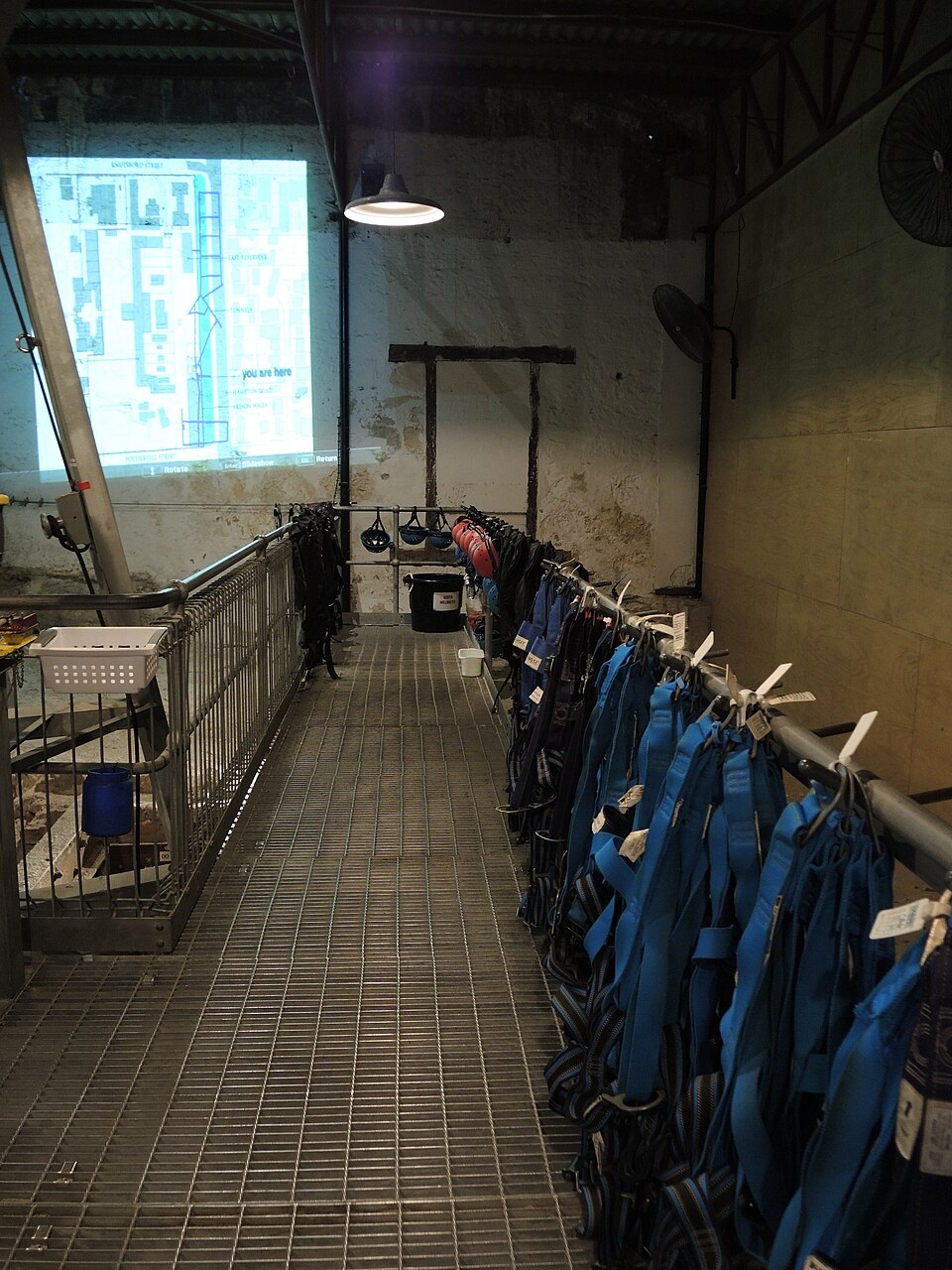 Safety equipment used for Fremantle Prison's Tunnels Tour